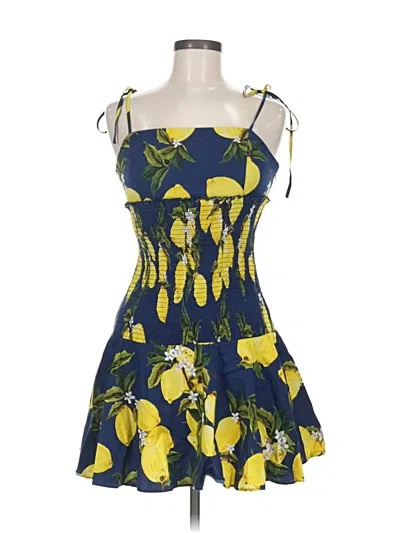 Pre-owned English Factory Cocktail Dress In Yellow