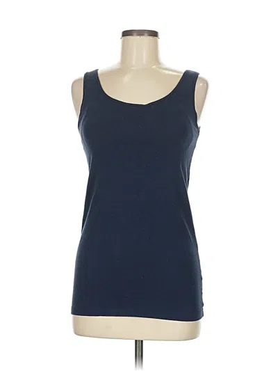 Pre-owned Duluth Trading Co. Tank Top Blue Strapless Neckline Tops