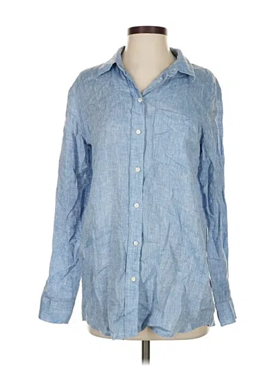 Pre-owned Gap Long Sleeve Button Down Shirt In Blue