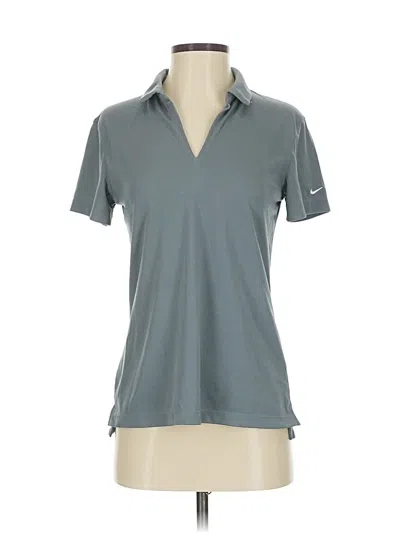 Pre-owned Nike Short Sleeve Polo Shirt In Gray