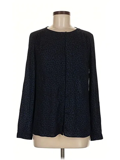 Pre-owned Ann Taylor Loft Long Sleeve Blouse In Blue