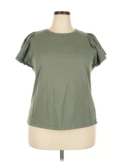 Pre-owned Maurices Short Sleeve Top Green Keyhole Neckline Tops