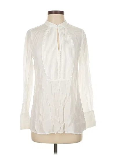 Pre-owned Free People Long Sleeve Blouse In White