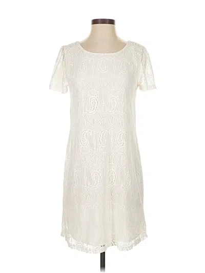 Pre-owned Jun & Ivy Casual Dress In White