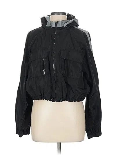 Pre-owned Forever 21 Windbreaker Jacket In Black