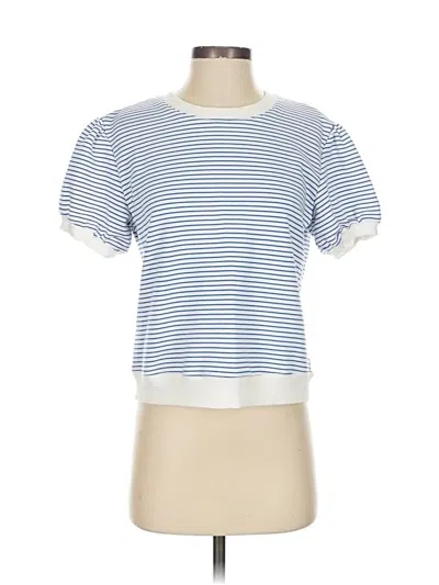 Pre-owned English Factory Short Sleeve Top Blue Crew Neck Tops