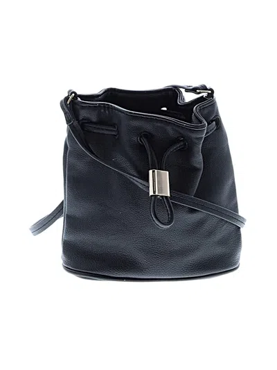 Pre-owned H&m Leather Crossbody Bag In Black