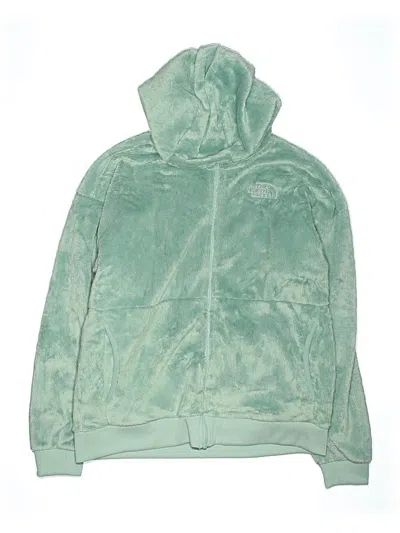 Pre-owned The North Face Kids' Zip Up Hoodie In Green