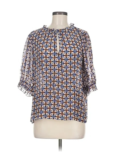 Pre-owned Velvet By Graham & Spencer 3/4 Sleeve Blouse In Blue