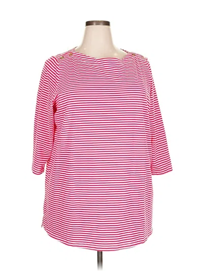 Pre-owned Jessica London 3/4 Sleeve T-shirt In Red