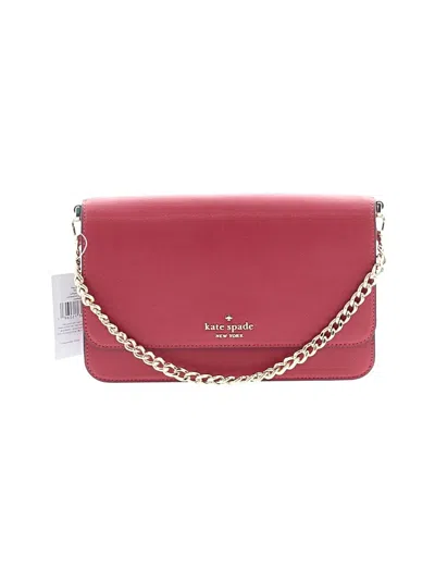 Pre-owned Kate Spade New York Leather Clutch In Red