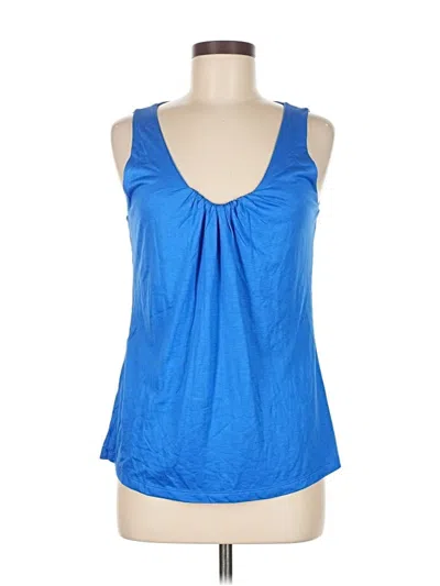 Banana Republic Sleeveless Blouse In Blue