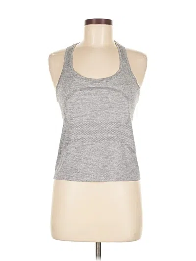Pre-owned Lululemon Athletica Tank Top Gray Halter Neckline Tops