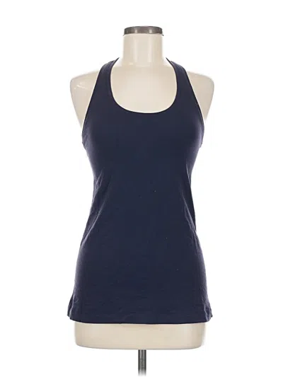 Pre-owned Lululemon Athletica Sleeveless Top Blue Halter Neckline Tops