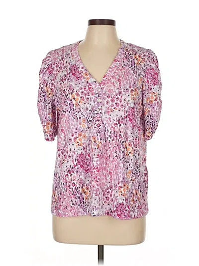 Pre-owned Chico's 3/4 Sleeve T-shirt In Pink