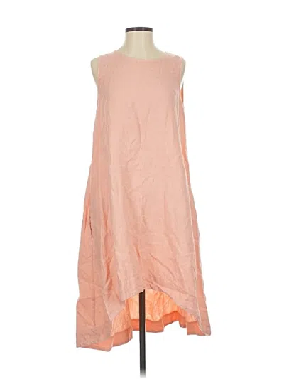 Pre-owned Magic Linen Casual Dress In Orange