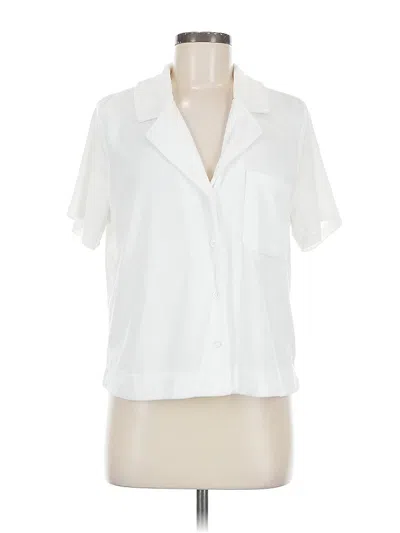 C&c California Short Sleeve Blouse In White