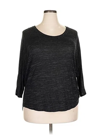 Pre-owned Olivia Moon 3/4 Sleeve T-shirt In Black