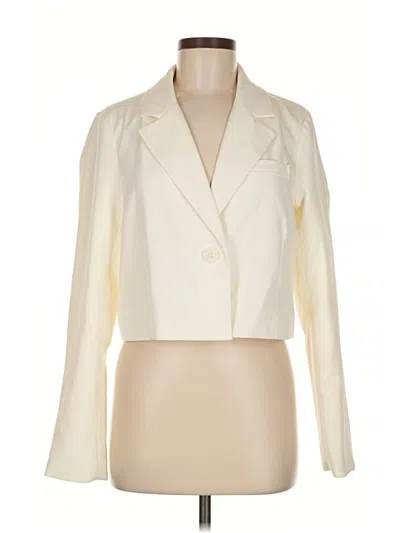Pre-owned Avec Les Filles Blazer Jacket In White