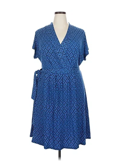 Pre-owned Liz Claiborne Casual Dress In Blue