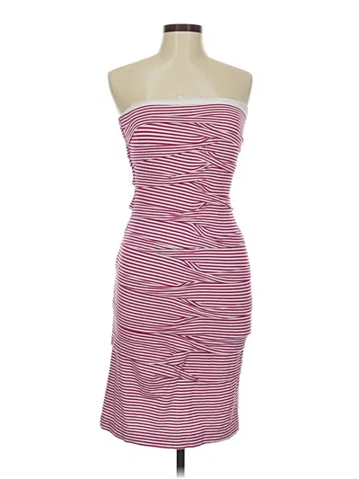 Pre-owned Nicole Miller Cocktail Dress In Burgundy