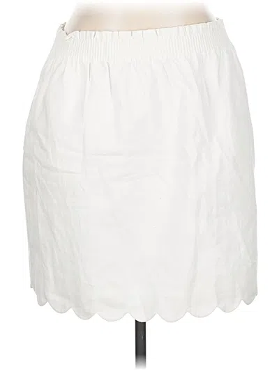 Pre-owned J.crew Factory Store Casual Skirt In White