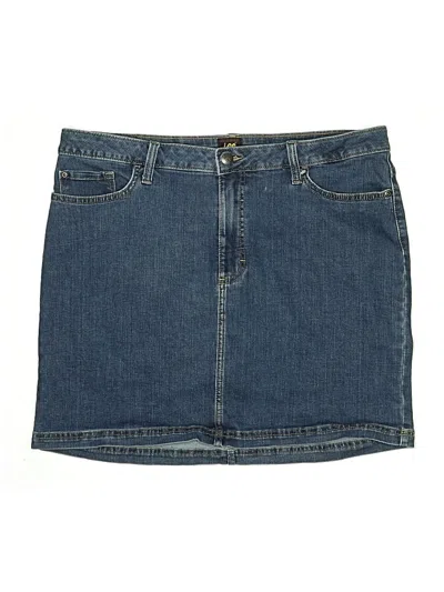 Pre-owned Lee Denim Skirt In Blue