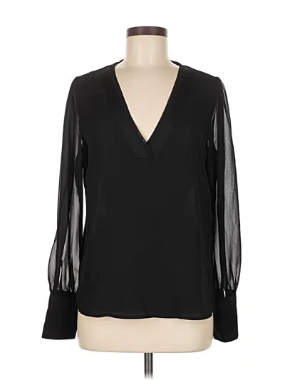 Pre-owned Express Long Sleeve Blouse In Black