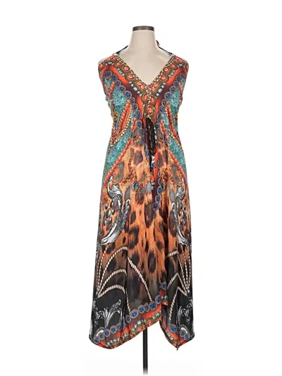 Pre-owned Assorted Brands Cocktail Dress In Orange