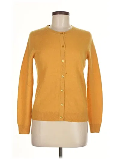 Pre-owned C By Bloomingdale's Cashmere Cardigan Sweater In Yellow