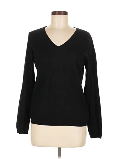 Pre-owned Charter Club Cashmere Pullover Sweater In Black