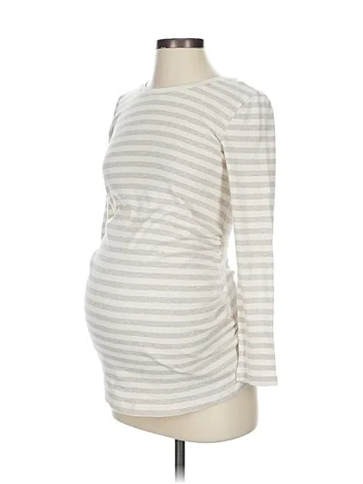 Pre-owned Gap - Maternity 3/4 Sleeve T-shirt In White