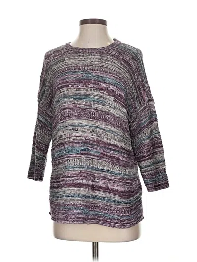 Pre-owned Jjill Pullover Sweater In Purple