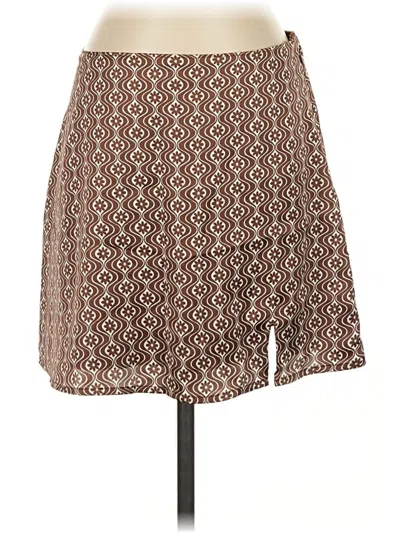 Pre-owned Hollister Casual Skirt In Brown