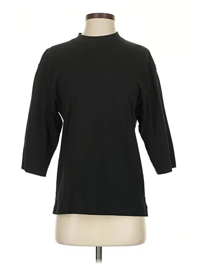 Pre-owned Uniqlo U 3/4 Sleeve Top Black Mock Neckline Tops