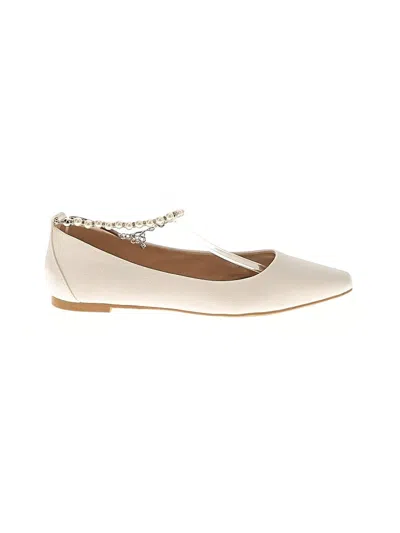 Pre-owned Badgley Mischka Flats In White