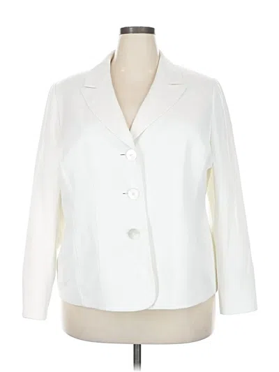 Pre-owned Le Suit Blazer Jacket In White