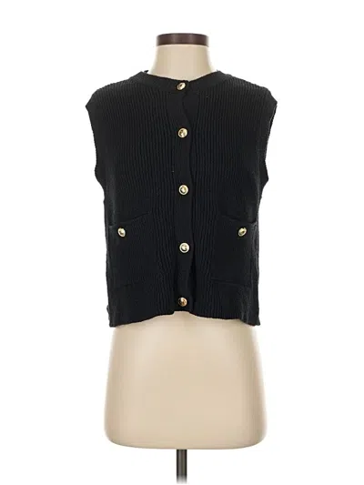 Pre-owned Zara Sweater Vest In Black