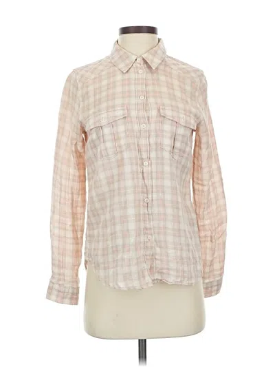 Pre-owned Paige Long Sleeve Button Down Shirt In Pink