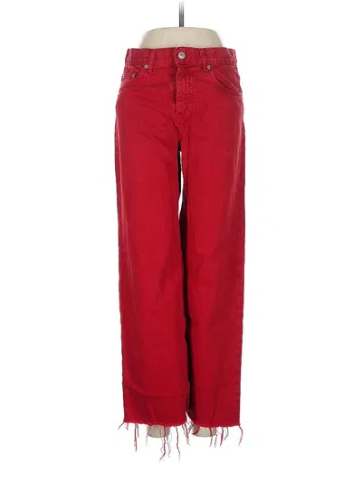 Pre-owned Zara Collection Jeans In Red