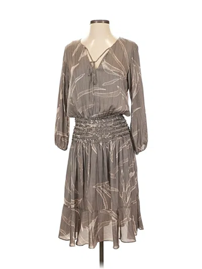Pre-owned Halston Heritage Cocktail Dress In Gray