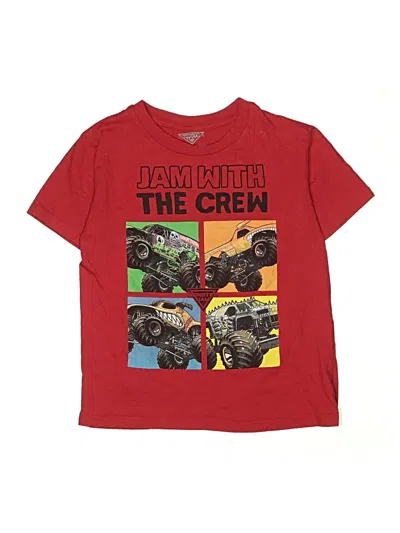 Pre-owned Monster Jam Kids' Short Sleeve T-shirt In Red