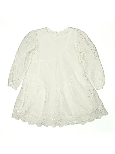 Pre-owned Zara Kids' Dress In White