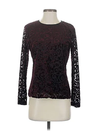Pre-owned Karen Kane 3/4 Sleeve Top Burgundy Boatneck Tops