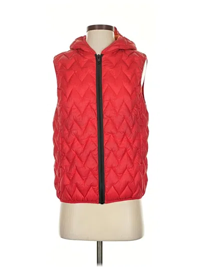 Pre-owned Black Rivet Vest In Red