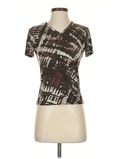 Pre-owned St John Short Sleeve T-shirt In Brown