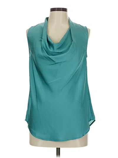 Pre-owned Ann Taylor Sleeveless Blouse In Blue