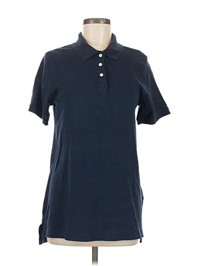 Pre-owned Lands' End Short Sleeve Polo Shirt In Blue