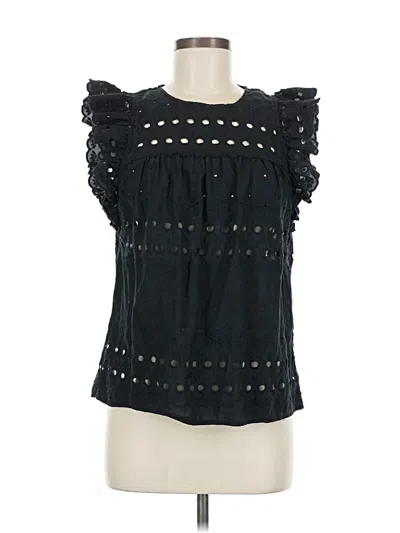 Pre-owned Kate Spade New York Short Sleeve Blouse In Black