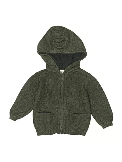 Pre-owned Zara Baby Babies' Zip Up Hoodie In Green